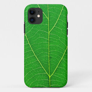 Capa Para iPhone 11 caixa verde da textura da folha da árvore da