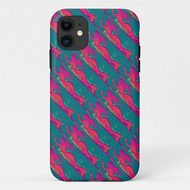 Capa Para iPhone 11 caixa vermelha das sereias (Verso)