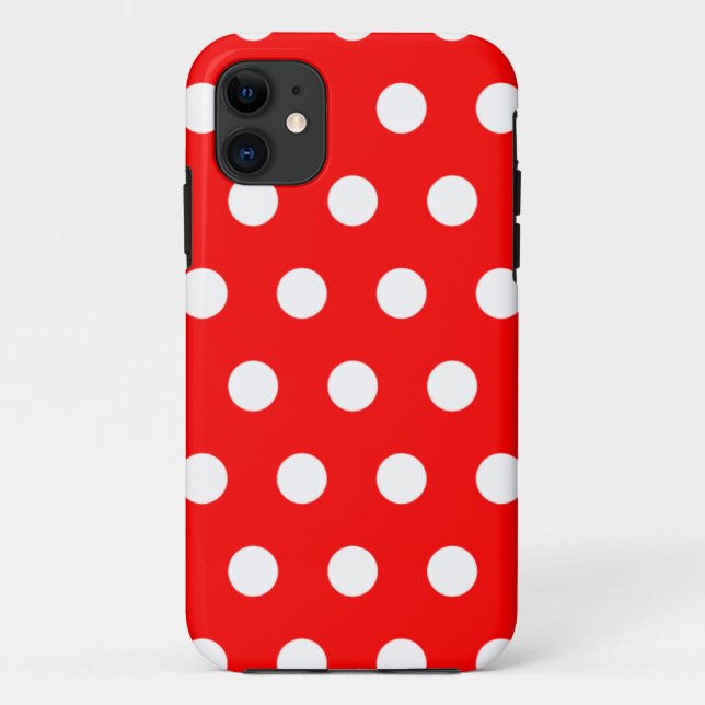 Capa Para iPhone 11 Caixa vermelha do iPhone 5 das bolinhas (Verso)