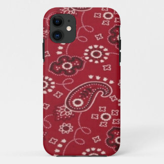 Capa Para iPhone 11 Caixa vermelha do iPhone 5 de Paisley do Bandana