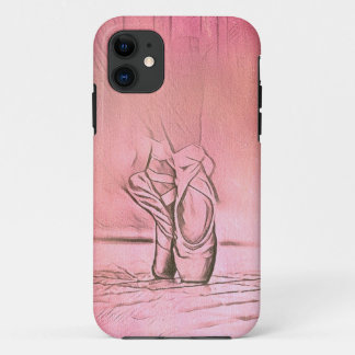 Capa Para iPhone 11 Calçados de Balé rosa no ponteiro