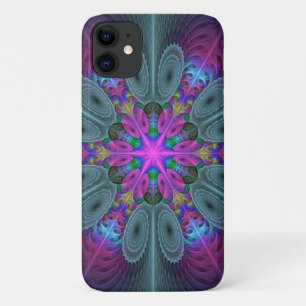 Capa Para iPhone 11 Caleidoscópio de Arte Fractal de Greve Colorida Ma