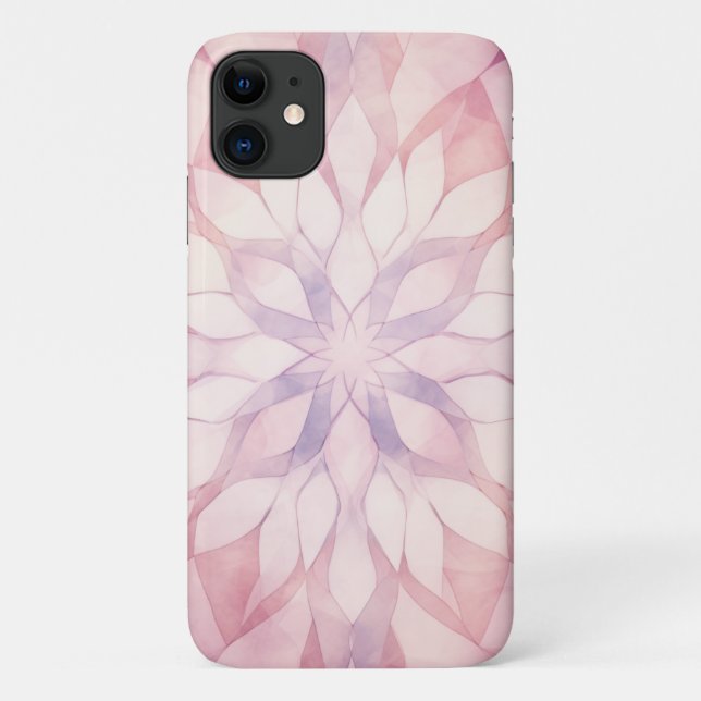 Capa Para iPhone 11 Caleidoscópio Rosa (Verso)