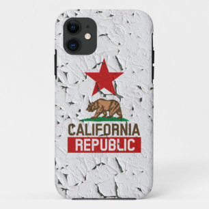 Capa Para iPhone 11 California Republic Peeling Paint Style