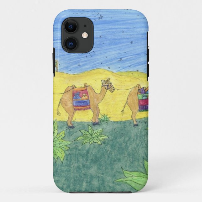 Capa Para iPhone 11 Camelos Coloridos (Verso)