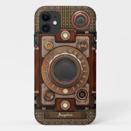 Capa Para iPhone 11 Câmera #1E de Steampunk do vintage (De Luxe!)