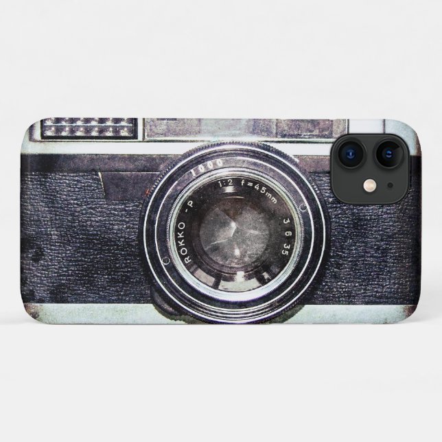 Capa Para iPhone 11 Câmera preta antiga (Verso (horizontal))