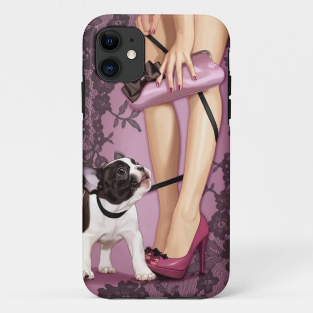Capa Para iPhone 11 Caminhada do cão da passarela (Verso)
