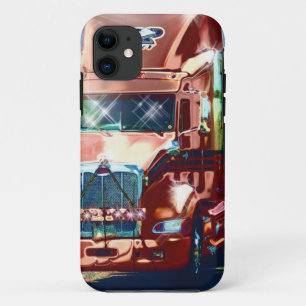 Capa Para iPhone 11 Caminhão Vermelho Grande para Caminhoneiros e Cami