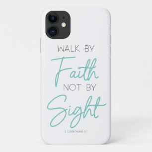 Capa Para iPhone 11 Caminhe pela Fé Não pela Visão 2 Coríntios 5:7