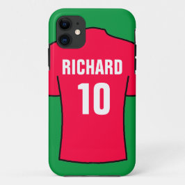 Capa Para iPhone 11 Camisa de futebol em vermelho