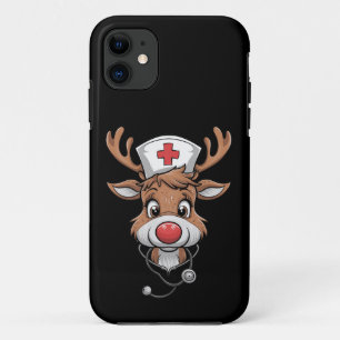 Capa Para iPhone 11 Camisa de Natal para Enfermeiros Luvas de Borracha