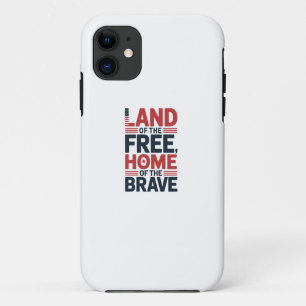Capa Para iPhone 11 Camisa EUA Terra Livre Lar dos Bravos