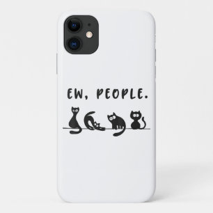 Capa Para iPhone 11 Camisa-gato-preto, mulheres engraçadas, novo gato-