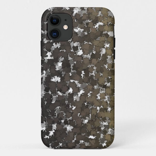 Capa Para iPhone 11 Camo de Folhas Esparsas (Verso)