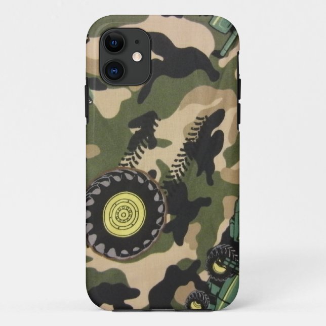 Capa Para iPhone 11 Camo & Trators (Verso)