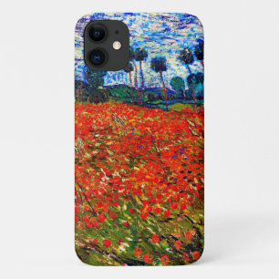 Capa Para iPhone 11 Campo de Flor Vermelho, Van Gogh