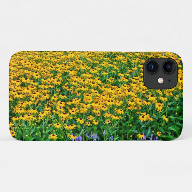 Capa Para iPhone 11 Campo de Rudbeckia Hirta e Lavanda (Verso (horizontal))