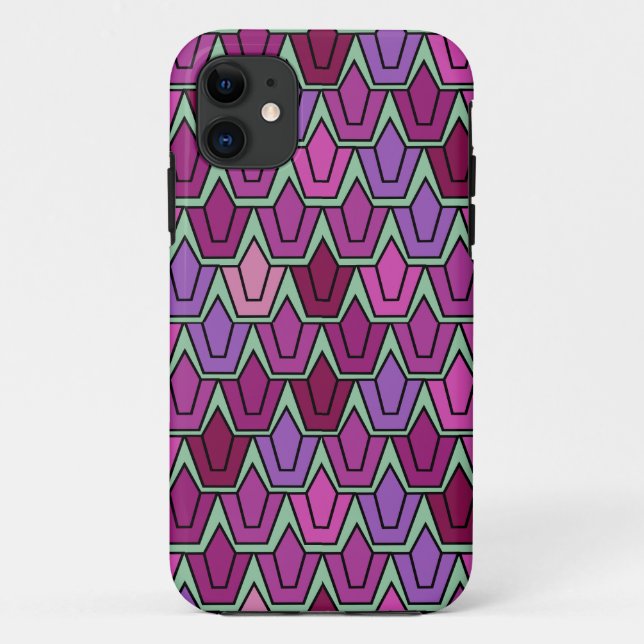 Capa Para iPhone 11 Campo de Tulipa Roxo (Verso)
