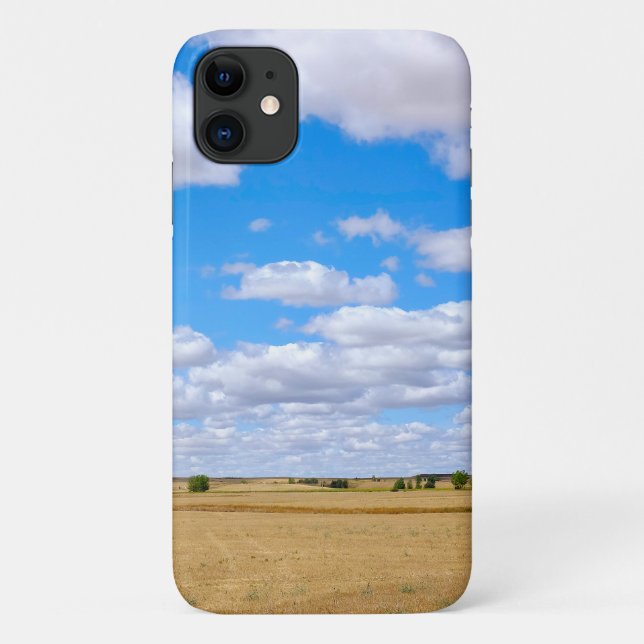Capa Para iPhone 11 Campos de trigo colhidos (Verso)