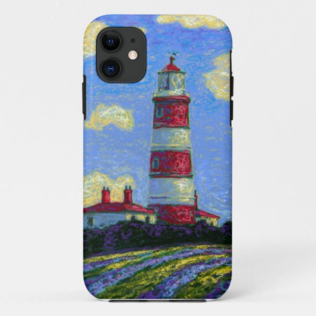 Capa Para iPhone 11 Campos do farol e Lavanda de Pastel (Verso)