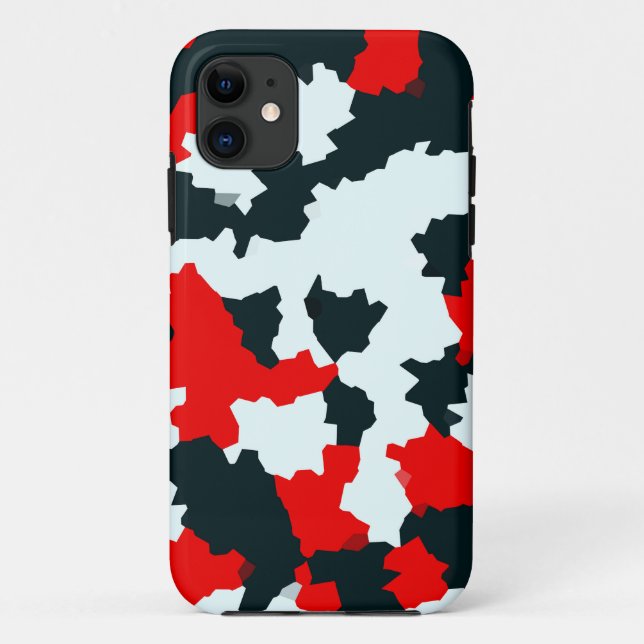 Capa Para iPhone 11 Camuflagem Abstrato Mosaica Geométrica Irregular (Verso)