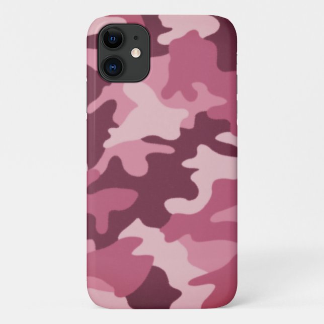 Capa Para iPhone 11 Camuflagem de framboesa (Verso)