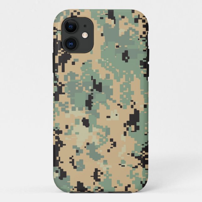 Capa Para iPhone 11 Camuflagem Digital (Verso)