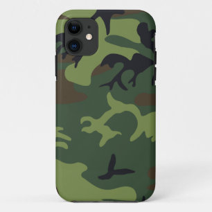 Capa Para iPhone 11 Camuflagem Militar Floresta Verde