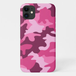 Capa Para iPhone 11 Camuflagem Rosa