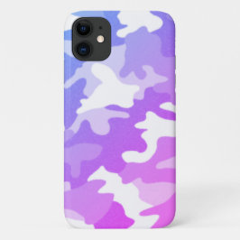 Capa Para iPhone 11 Camuflagem Roxa