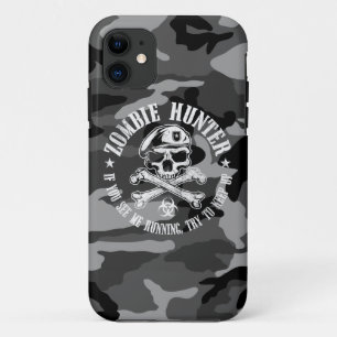 Capa Para iPhone 11 camuflagem urbana do caçador do zombi