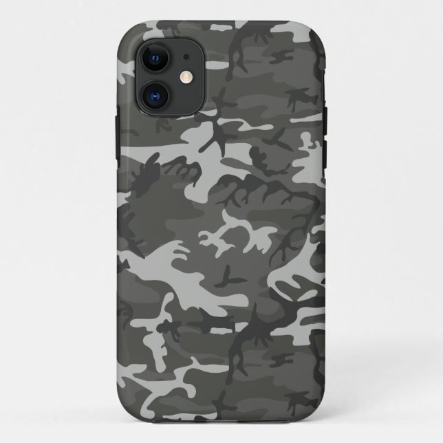 Capa Para iPhone 11 Camuflagem Urbana Estilo Militar (Verso)