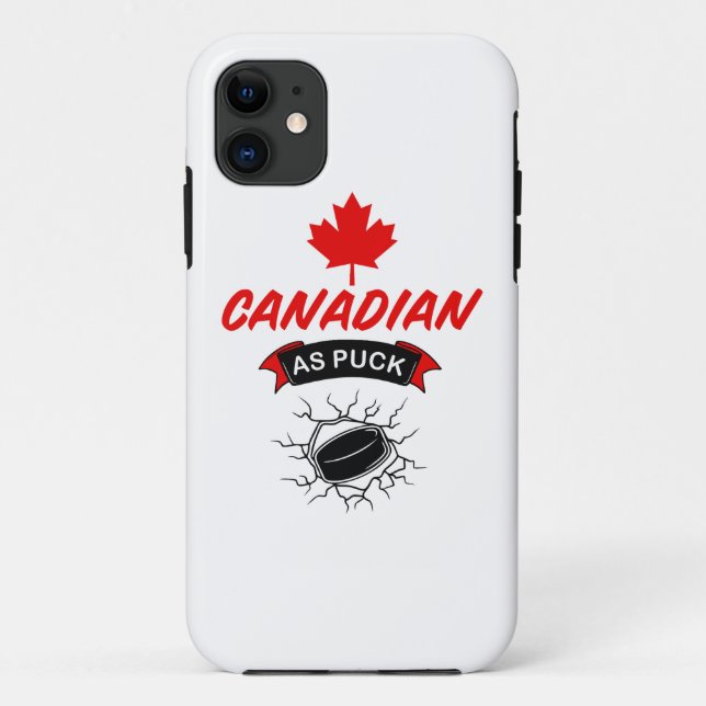 Capa Para iPhone 11 Canadense como Puck (Verso)