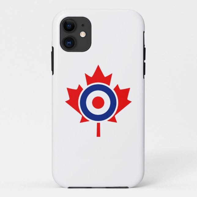 Capa Para iPhone 11 Canadiano Maple Leaf Roundel Mod CANADA (Verso)