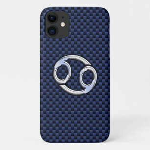 Capa Para iPhone 11 Cancer - Sinal Zodíaco no Impressão Marinho de f
