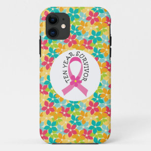 Capa Para iPhone 11 Cancro da mama fita do rosa do sobrevivente de 10
