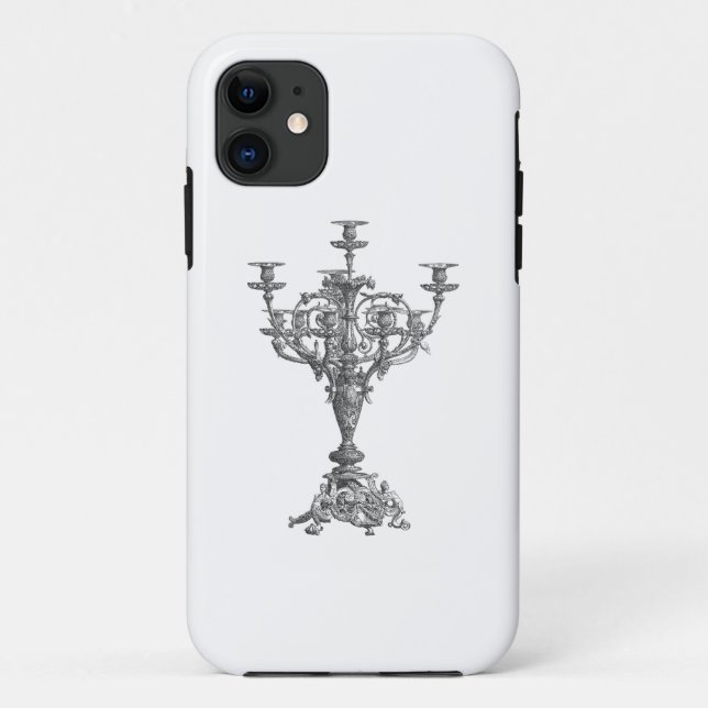 Capa Para iPhone 11 candelabro arte linha (Verso)