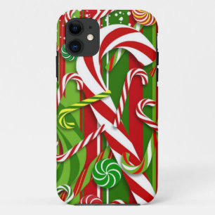 Capa Para iPhone 11 Candy Cane Christmas