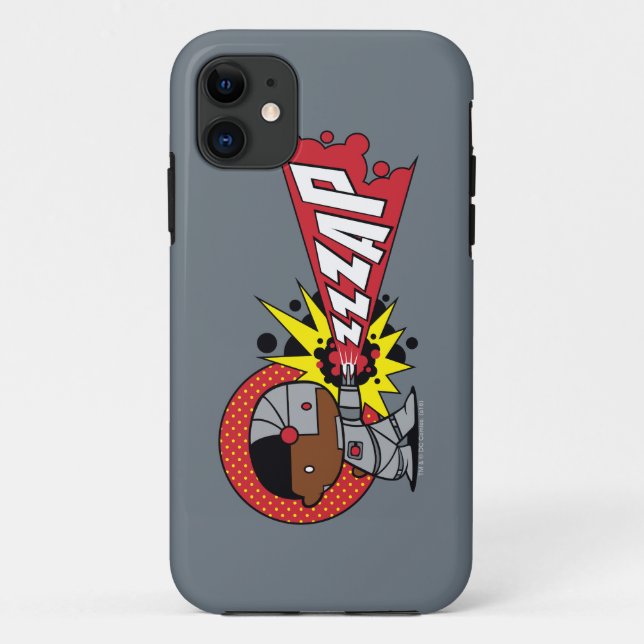 Capa Para iPhone 11 Canhão Cibernético de Chibi Cyborg (Verso)