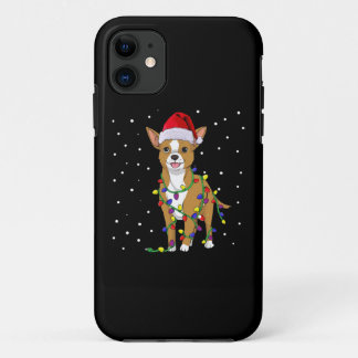 Capa Para iPhone 11 Cão de Natal Chihuahua