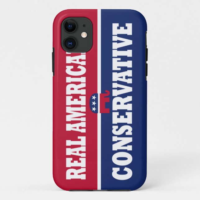 Capa Para iPhone 11 Capa de iPhone 5 Americana Republicana Conservador (Verso)