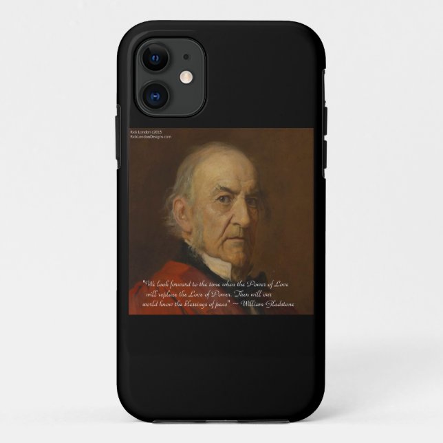 Capa Para iPhone 11 Capa de iPhone 6 Citação Wm Gladstone & Poder do A (Verso)