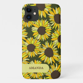 Capa Para iPhone 11 capa de iPhone Case-Mate cabeça de girassol flor d