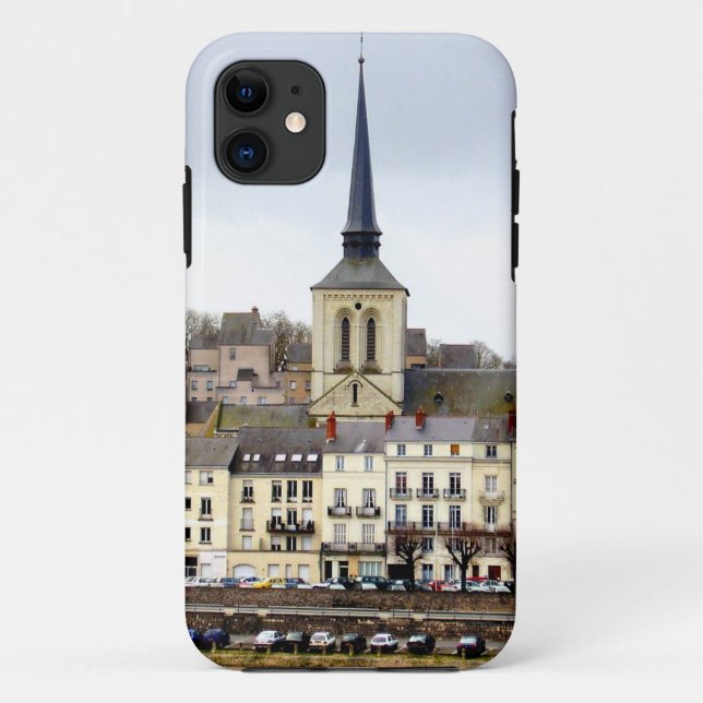Capa Para iPhone 11 Capa de iPhone Cena da Margem do Rio Saumur (Verso)