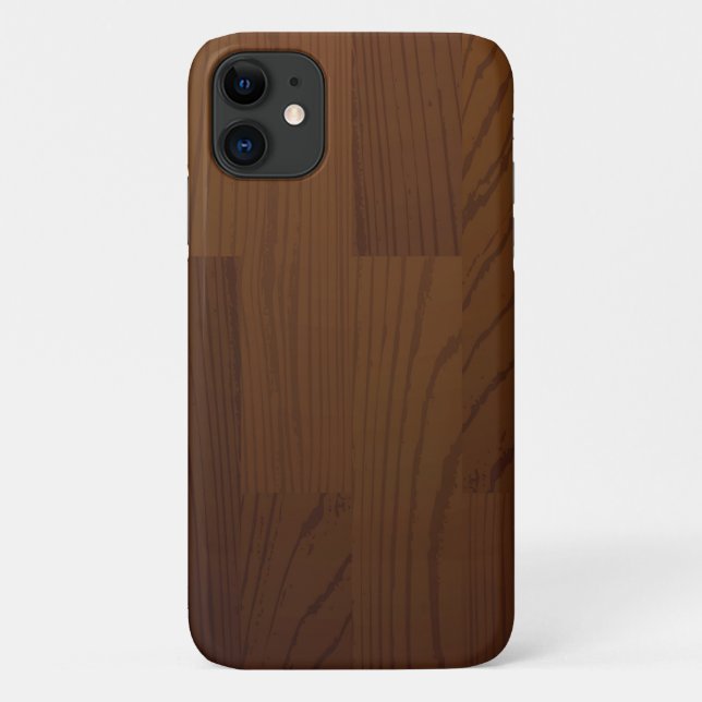 Capa Para iPhone 11 Capa de iPhone de Painel de Madeira Simulada Muito (Verso)