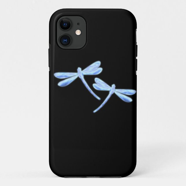 Capa Para iPhone 11 Capa de iPhone Dragonfly - Brilho Azul Gelo (Verso)