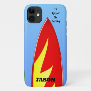 Capa Para iPhone 11 Capa de iPhone "Eu Preferiria Estar Surfando" Pran