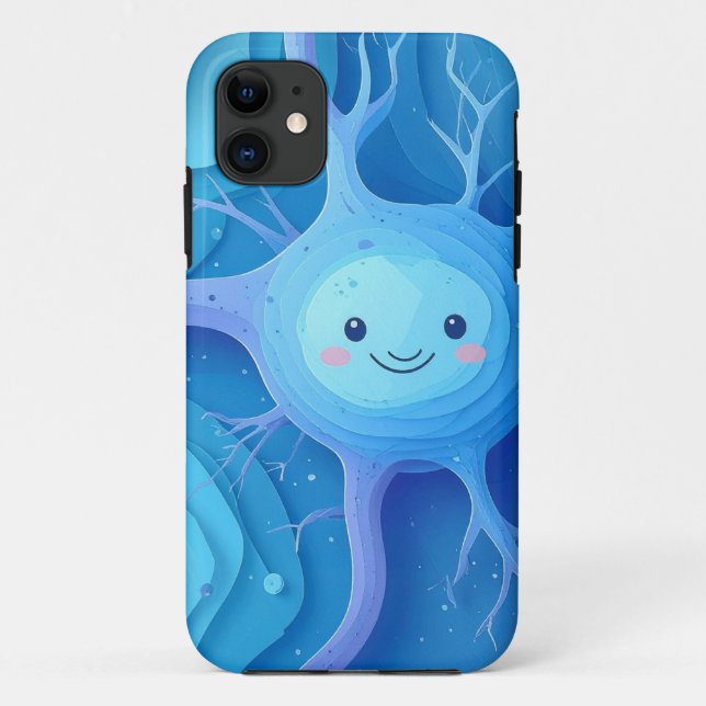 Capa Para iPhone 11 Capa de iPhone / iPad de Neurônio Sorridente Fofo (Verso)