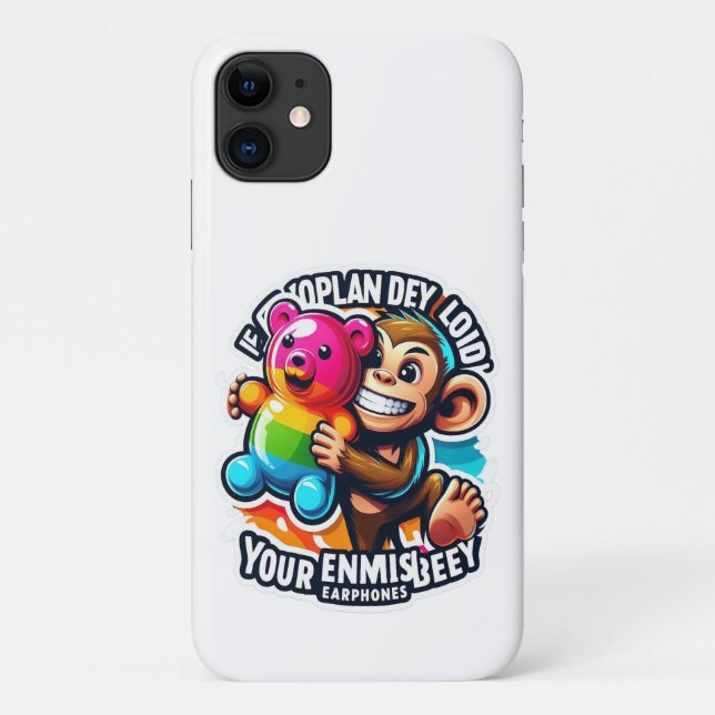 Capa Para iPhone 11 Capa de iPhone / iPad do Macaco da Confiança Calma (Verso)